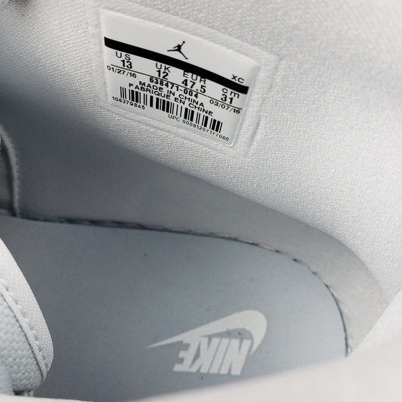 🦈  Air Jordan 1 KO High OG Quilted Platinum White - Picture 7 of 8